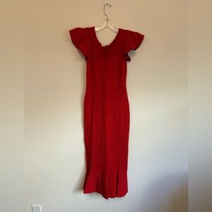 Opening Ceremony Cherry Red Midi Dress XS